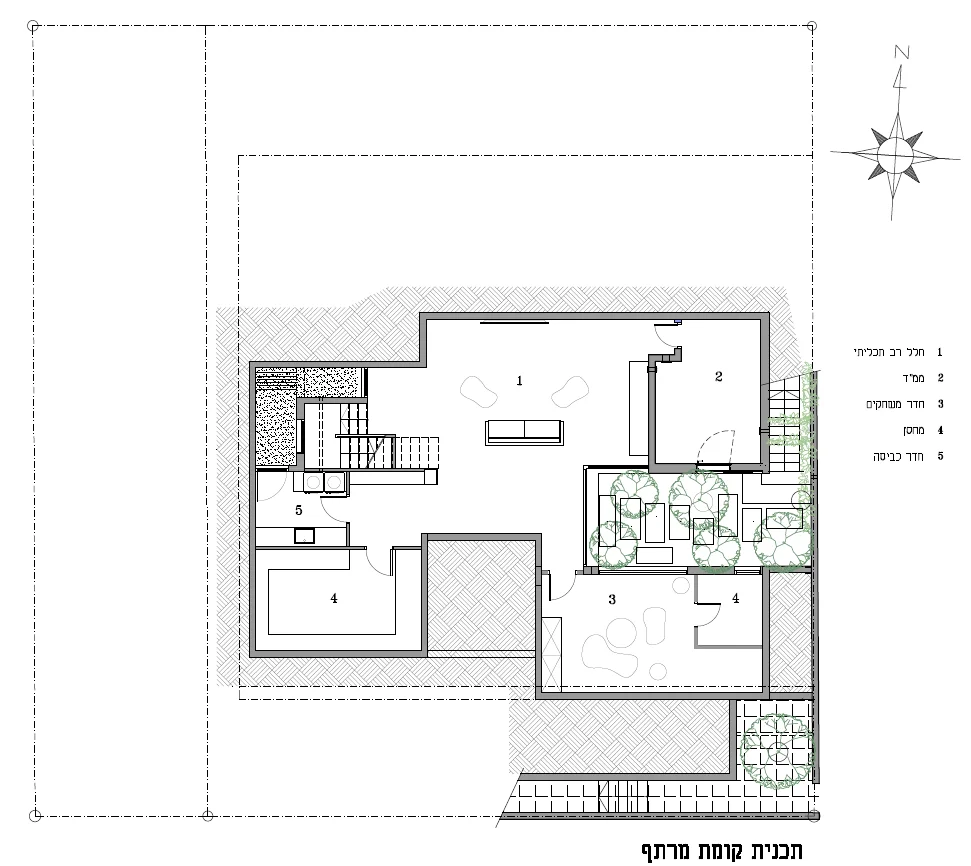 Architectural floor plan showing the arrangement of spaces.
