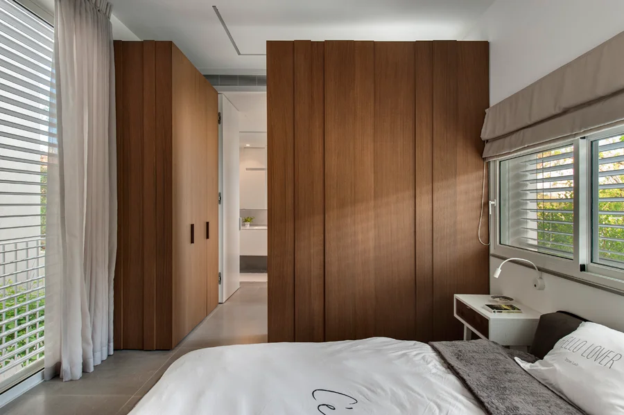 Bedroom showing the bed and surrounding interior finishes.